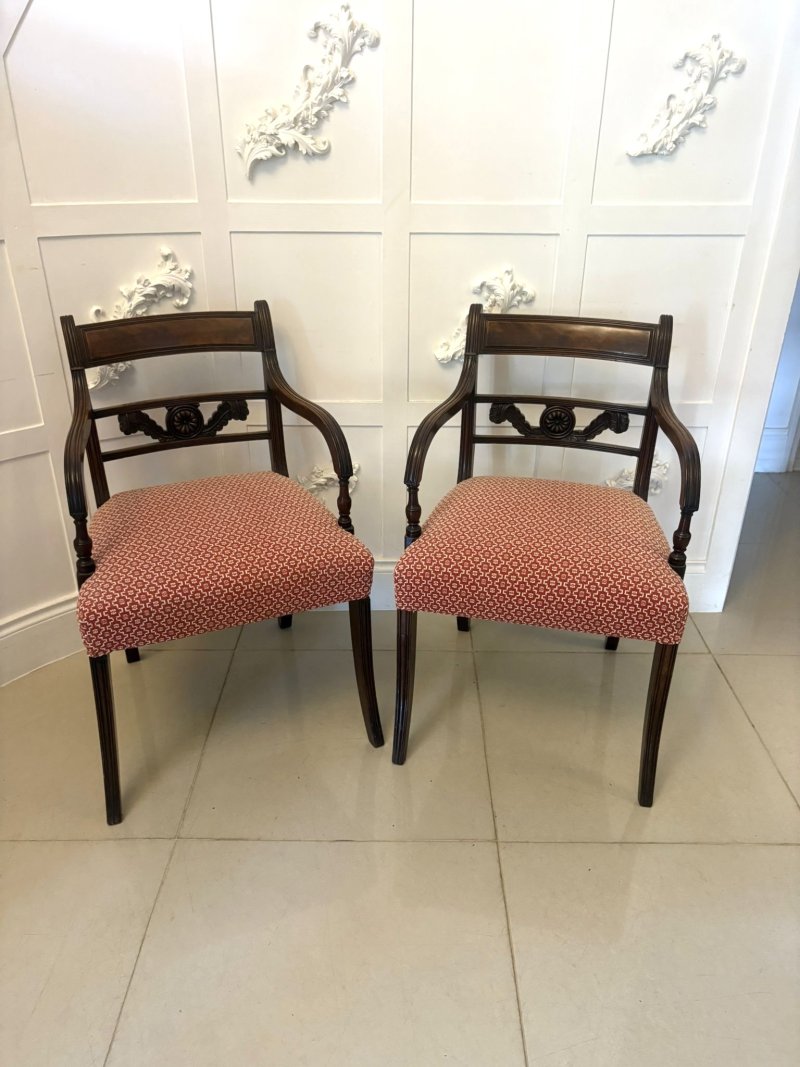 Outstanding Quality Set of 8 Antique Regency Mahogany Dining Chairs - Image 6